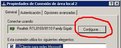 configurar red
