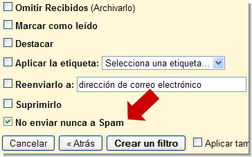 gmail-nospam gmail-nospam Gmail: No enviar nunca a Spam