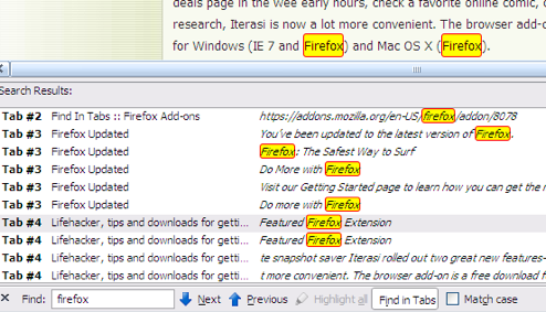 Find in Tabs