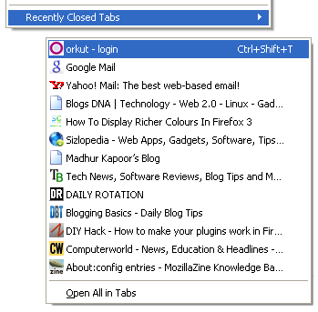 firefox pestanas cerradas recientemente Firefox 3: 20 trucos (o hacks) para realizar en about:config