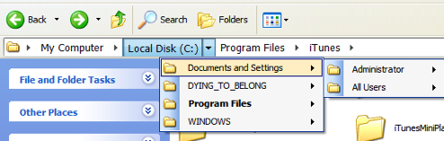 qtaddressbar QTAddressBar, usando la barra de direcciones del Explorador de Vista en Windows XP