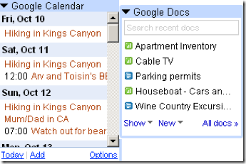 gmail gadgets