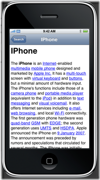 encyclopedia Acceder a la Wikipedia desde el iPhone