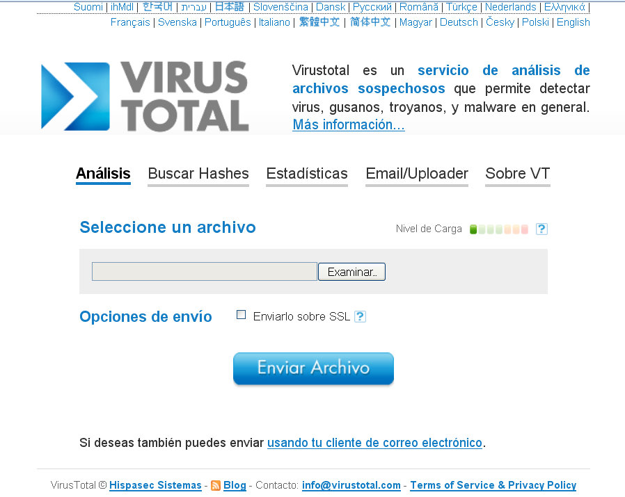 Virus Total - Página Principal Virus Total - Página Principal
