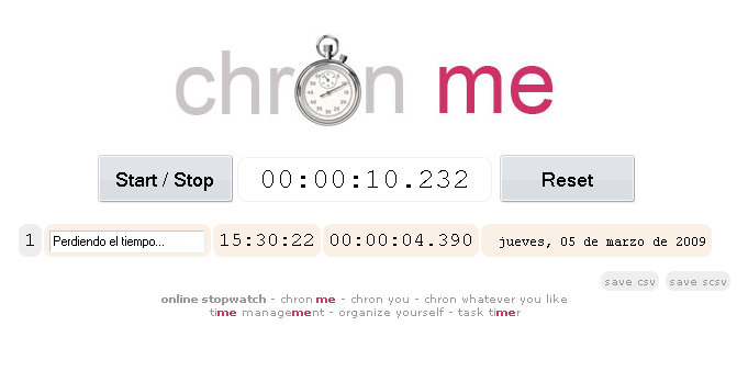 ChronMe, el cronómetro online chronme ChronMe, el cronómetro online