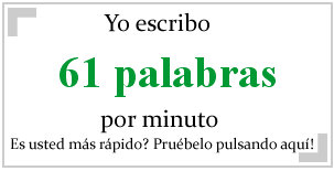 61 palabras ¿Cuántas palabras puedes escribir por minuto?
