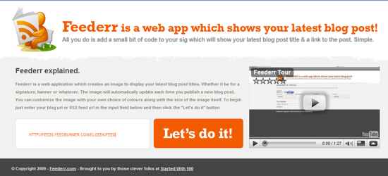 Feederr, para crear banners que muestren tus contenidos por RSS feederr Feederr, para crear banners que muestren tus contenidos por RSS