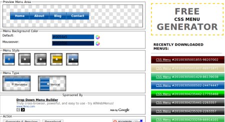 menubuilder Crea menús para sitios web en línea con MenuBuilder