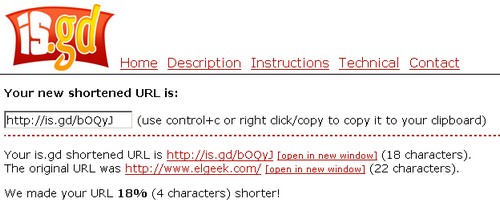 is gd Acorta URLs con Is.gd