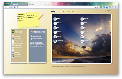 Chrome: Incredible StartPage
