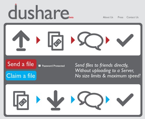 dushare Compartir archivos sin límite con Dushare