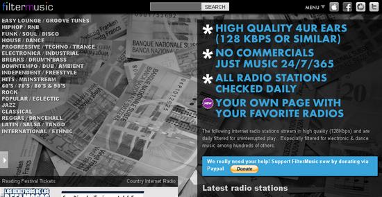 filtermusic Escucha radios online con FilterMusic