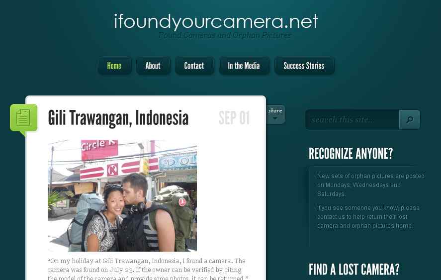 Ifoundyourcamera: Dónde encontrar las imágenes extraviadas ifoundyourcamera Ifoundyourcamera: Dónde encontrar las imágenes extraviadas