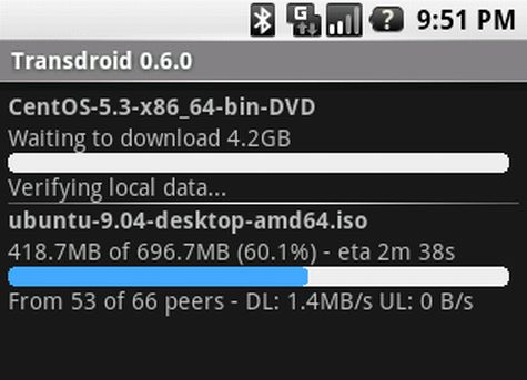 TransDroid, nuevo gestor de Torrents para Android torrent based application on google android os TransDroid, nuevo gestor de Torrents para Android