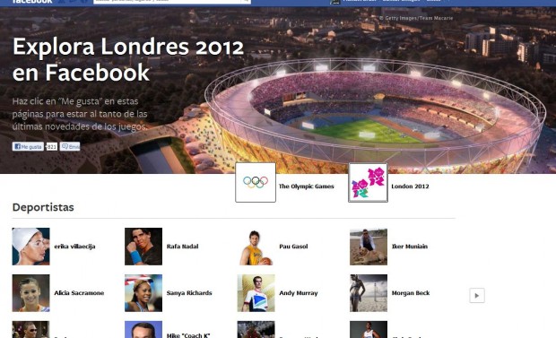 londres2012 facebook Facebook 620x377 creates a special page for the Olympic Games 