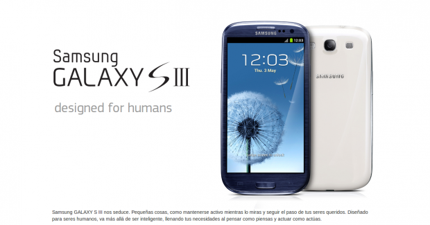Samsung GALAXY S III S3 designed for humans inspired by nature 620x325 Samsung Galaxy S3 recibirá Jelly Bean la próxima semana