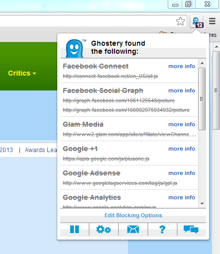 Ghostery 3 Extensions to block ads on YouTube and elsewhere