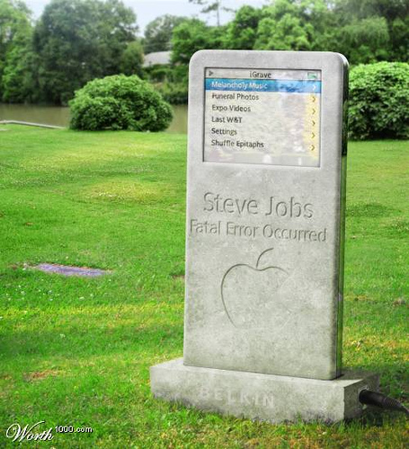 La lápida de Steve Jobs