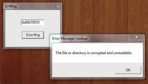 descifra los mensajes de error con ErrMsg
