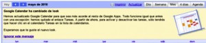 Google Calendar se actualiza